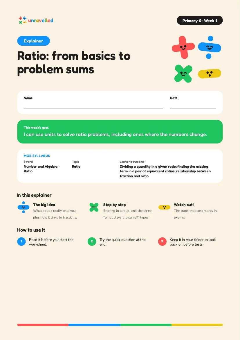Cover of the P6 ratio explainer